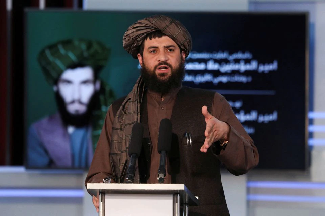 afghan taliban s acting minister of defense mullah mohammad yaqoob speaks during the death anniversary of mullah mohammad omar the late leader and founder of the taliban in kabul afghanistan april 24 2022 photo reuters afghan taliban s acting minister of defense mullah mohammad yaqoob speaks during the death anniversary of mullah mohammad omar the late leader and founder of the taliban in kabul afghanistan april 24 2022 photo reuters