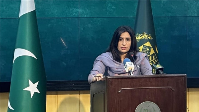 foreign office spokesperson mumtaz zahra baloch speaks during the weekly briefing in islamabad november 02 2023 photo anadolu agency foreign office spokesperson mumtaz zahra baloch speaks during the weekly briefing in islamabad november 02 2023 photo anadolu agency