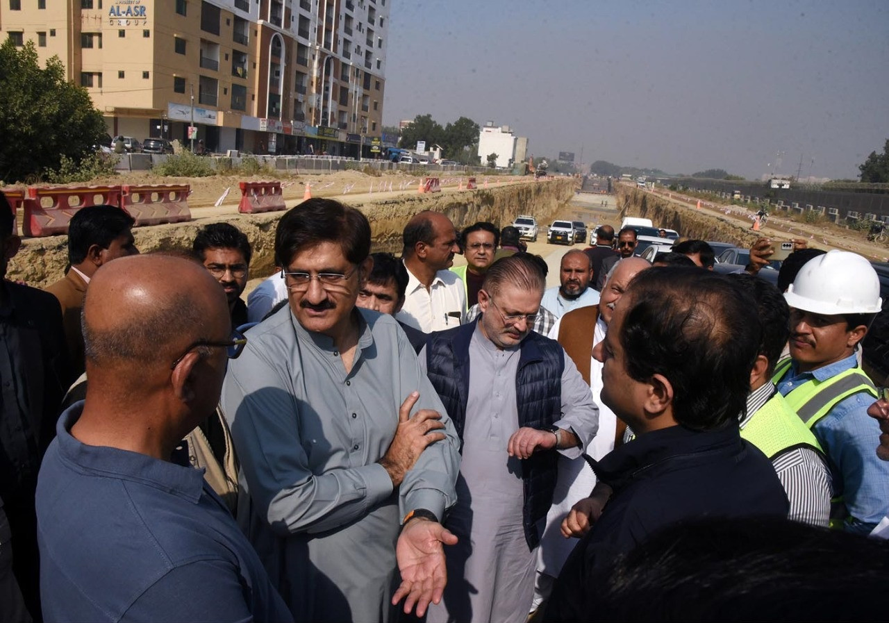 sindh chief minister murad ali shah along with provincial information minister sharjeel inam memon photo nni