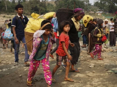 thousands flee to india amid intense fighting in myanmar