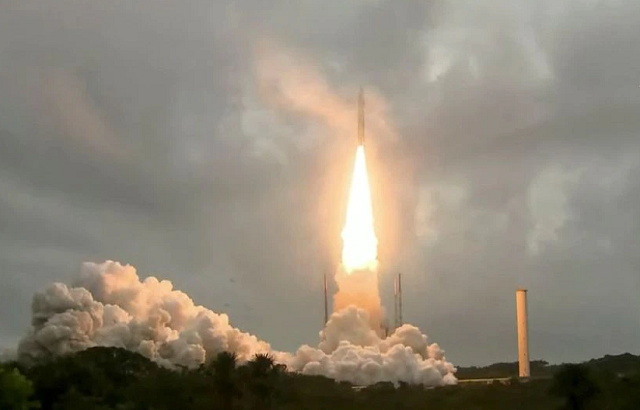 arianespace s ariane 5 rocket with nasa s james webb space telescope onboard launches from europe s spaceport the guiana space center in kourou french guiana december 25 2021 in a still image from video photo reuters