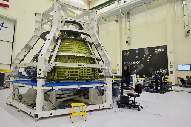 nasa s orion crew module for the artemis 3 mission stands in the operations and checkout building during a media tour at cape canaveral florida us august 28 2022 photo reuters