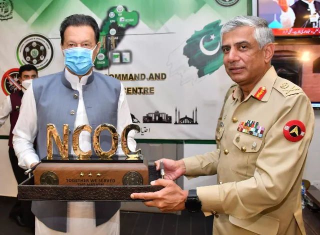 pm imran khan presented the ncoc memento to the outgoing lt gen hamooduz zaman khan photo twitter asad umar file pm imran khan presented the ncoc memento to the outgoing lt gen hamooduz zaman khan photo twitter asad umar file