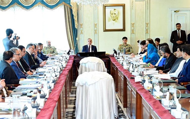 prime minister shehbaz sharif is chairing a national economic council meeting in islamabad on monday june 10 2024 photo pid
