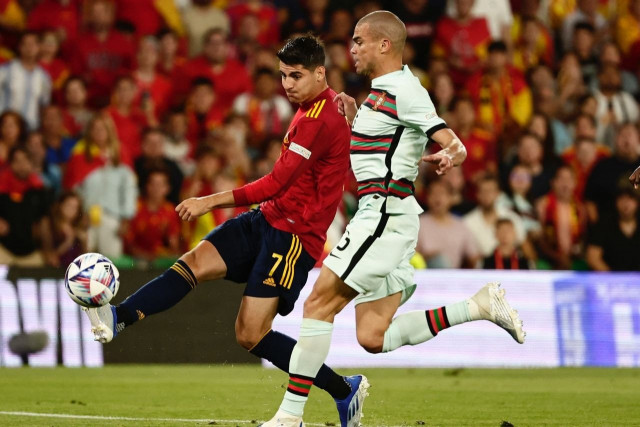 spain pegged back by portugal leveller