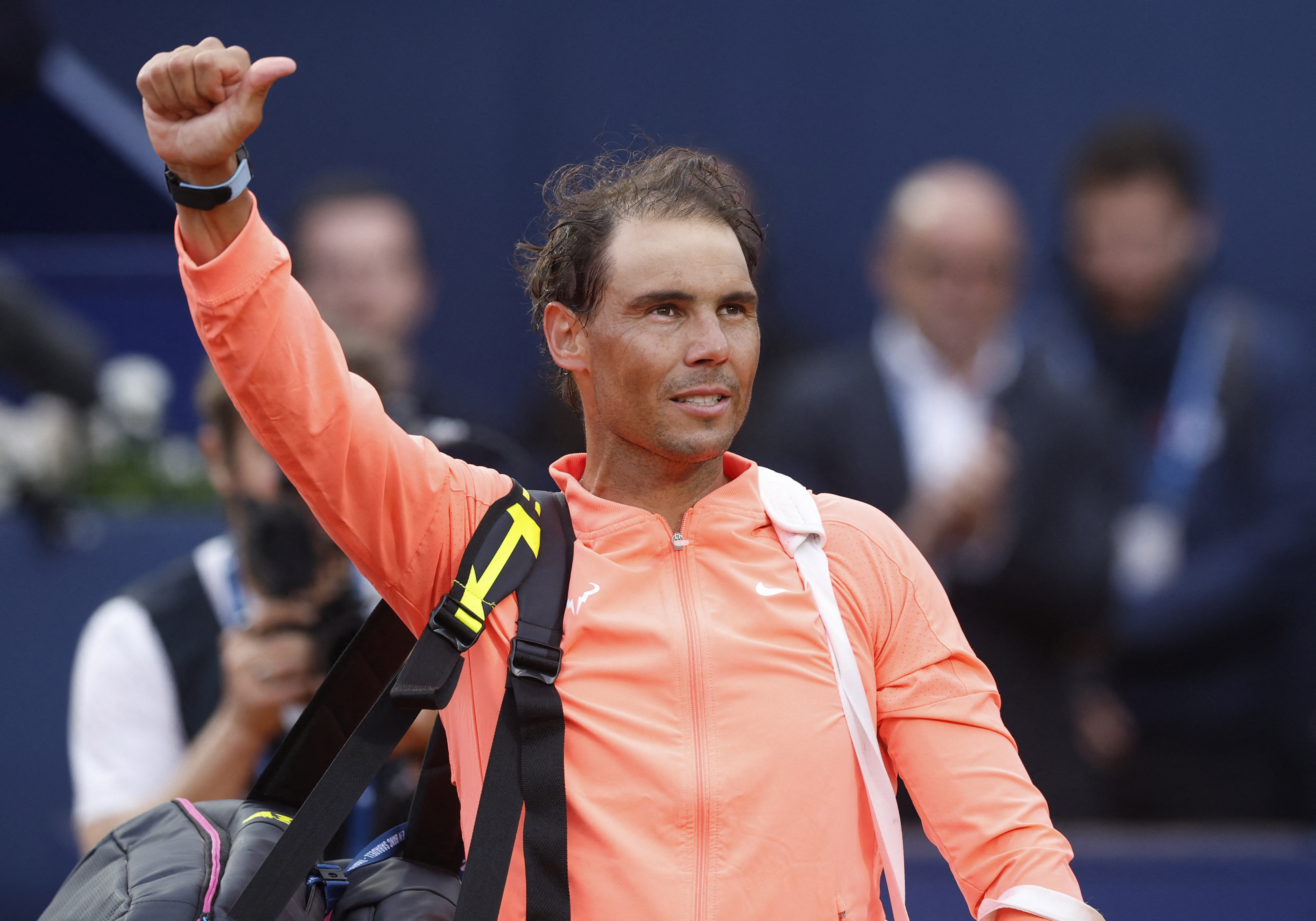 greater goals spain s rafael nadal reacts after losing his round of 32 match against australia s alex de minaur in the atp 500 barcelona open at real club de tenis barcelona reuters