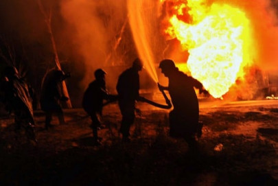 45 nato tankers torched in new attack police