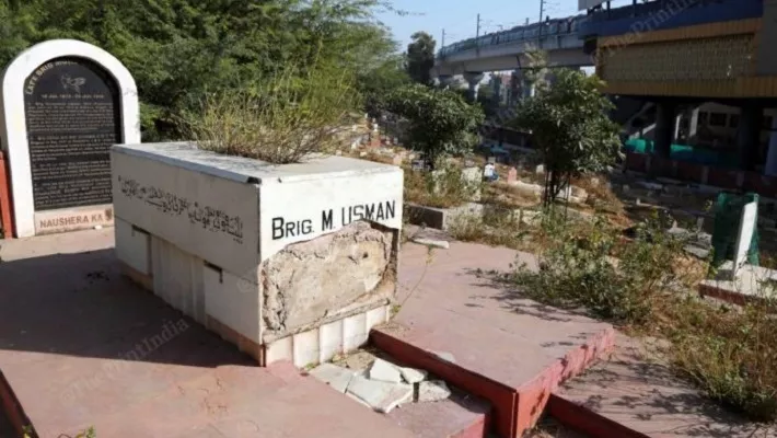 the damaged grave of india pakistan s 1947 48 war hero brigadier mohammad usman photo the print the damaged grave of india pakistan s 1947 48 war hero brigadier mohammad usman photo the print