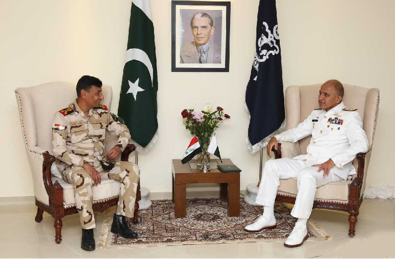 director of naval operations centre iraq brigadier wael abdul mohsin shayyin calls on chief of the naval staff admiral muhammad amjad khan niazi photo pakistan navy