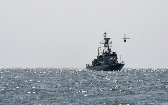 a us navy martin uav drone flies over the gulf waters as the royal bahrain naval force rbnf abdulrahman al fadhel takes part in a joint naval exercise between the us 5th fleet command and bahraini forces on october 26 2021 photo afp a us navy martin uav drone flies over the gulf waters as the royal bahrain naval force rbnf abdulrahman al fadhel takes part in a joint naval exercise between the us 5th fleet command and bahraini forces on october 26 2021 photo afp