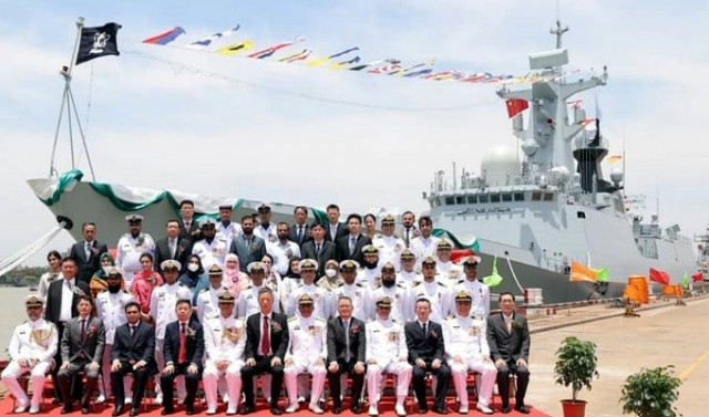 officials of the pakistani and chinese navies pictured after the commissioning ceremony of pakistan navy ship taimur at the hudong zhongua shipyard china photo express officials of the pakistani and chinese navies pictured after the commissioning ceremony of pakistan navy ship taimur at the hudong zhongua shipyard china photo express
