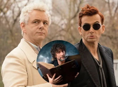 good omens to conclude with one off movie as neil gaiman steps back amid allegations