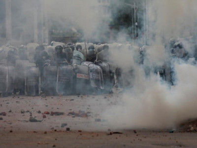 nepal police fire tear gas to stop religious rally amid covid 19 surge nepal police fire tear gas to stop religious rally amid covid 19 surge