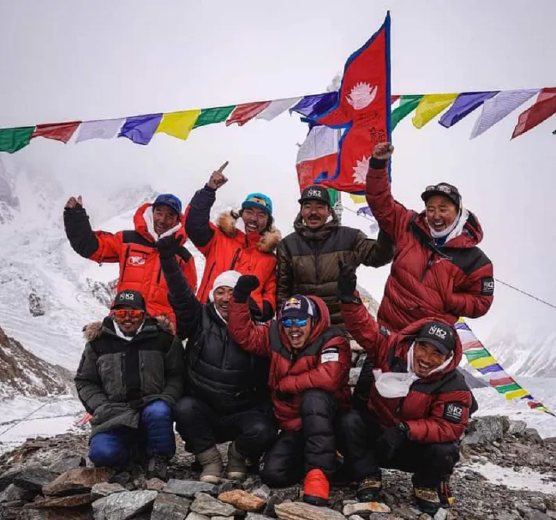 nepalese climbers create history by reaching k2 s summit in winter nepalese climbers create history by reaching k2 s summit in winter