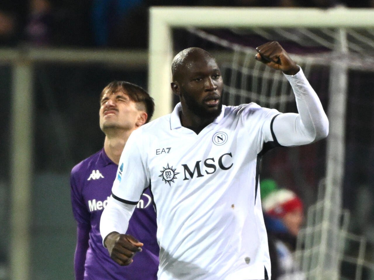 romelu lukaku was among the goals for napoli at fiorentina italy on saturday photo afp