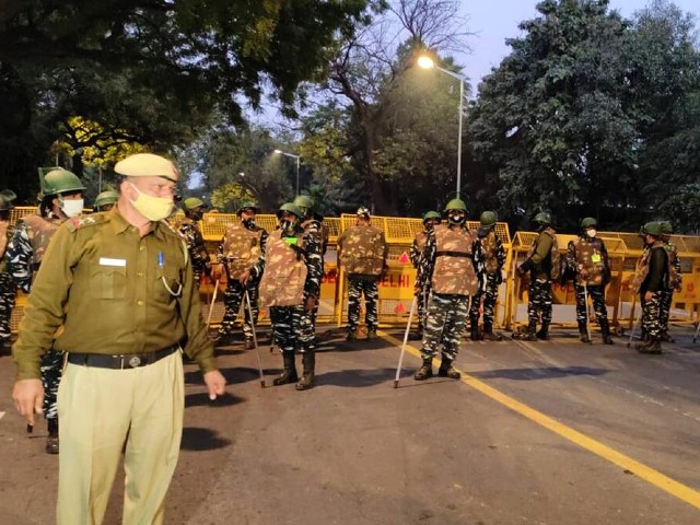 no injuries have been reported due to the blast outside israeli embassy in new delhi photo courtesy the indian express