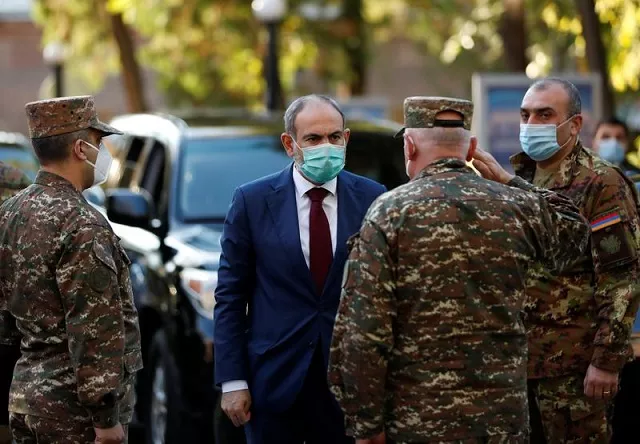 armenian prime minister nikol pashinyan visits the central clinical military hospital of the armenian defense ministry where servicemen wounded during the military conflict over the breakaway region of nagorno karabakh are treated in yerevan armenia october 23 2020 photo reuters armenian prime minister nikol pashinyan visits the central clinical military hospital of the armenian defense ministry where servicemen wounded during the military conflict over the breakaway region of nagorno karabakh are treated in yerevan armenia october 23 2020 photo reuters