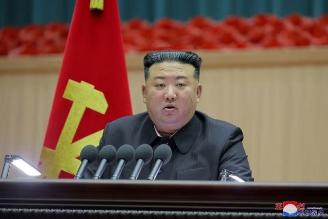 north korea s leader kim jong un speaks at the 5th national meeting of mothers in pyongyang december 5 2023 photo reuters north korea s leader kim jong un speaks at the 5th national meeting of mothers in pyongyang december 5 2023 photo reuters