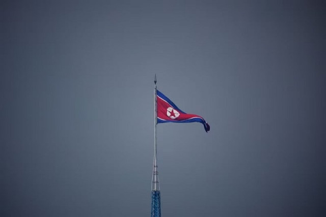 a north korean flag flutters at the propaganda village of gijungdong in north korea july 19 2022 photo reuters a north korean flag flutters at the propaganda village of gijungdong in north korea july 19 2022 photo reuters