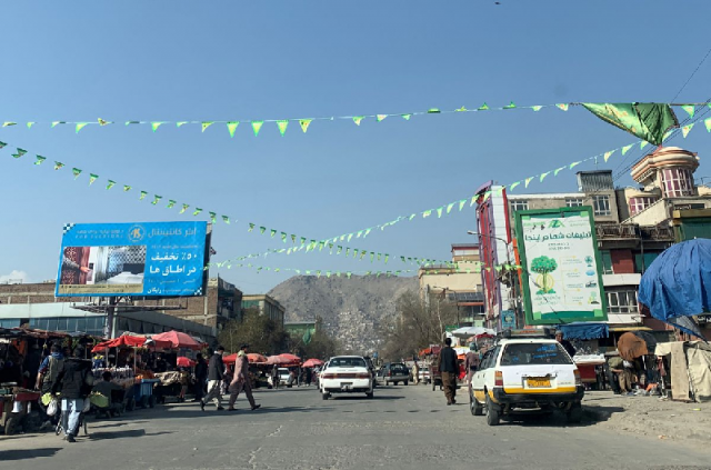 flags strung up on a street ahead of the persian new year or nowruz festival in kabul afghanistan march 16 2022 photo reuters flags strung up on a street ahead of the persian new year or nowruz festival in kabul afghanistan march 16 2022 photo reuters