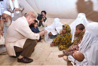 pm shehbaz visits flood hit k p areas mohmand dam pm shehbaz visits flood hit k p areas mohmand dam