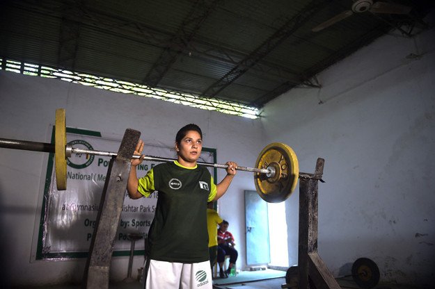 first female general secretary of pwlf nuzhat jabeen says more and more women are joining weightlifting even those who don t have any relative doing it already photo afp
