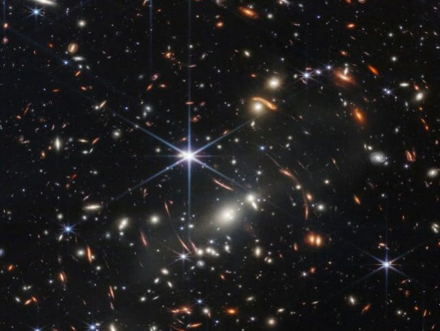 biden unveils webb space telescope s first full color image of distant galaxies biden unveils webb space telescope s first full color image of distant galaxies