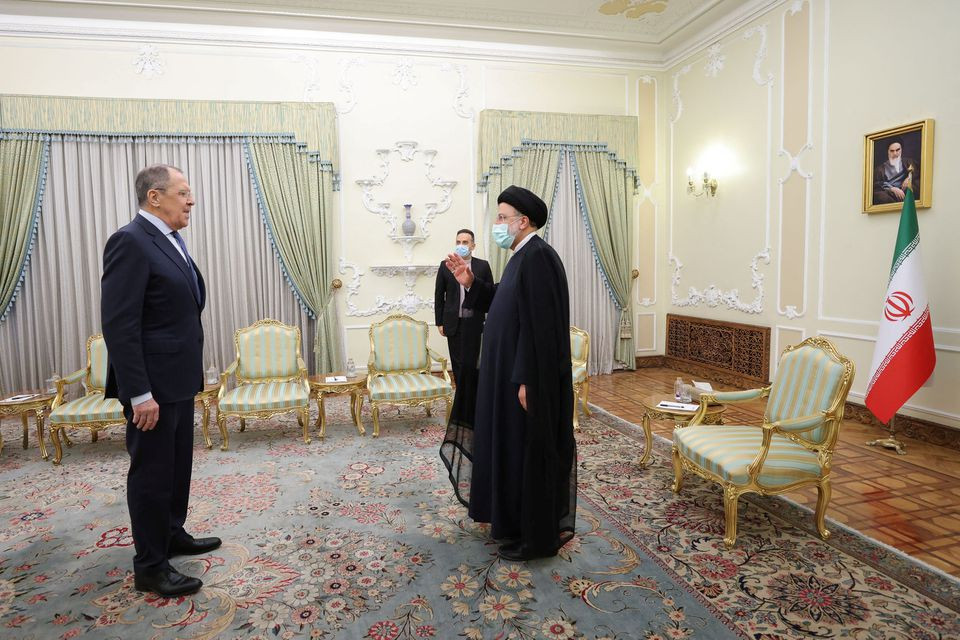 iran s president ebrahim raisi meets with russia s foreign minister sergei lavrov in tehran iran june 22 2022 president website wana west asia news agency handout via reuters