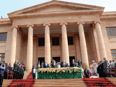 in a first chief justice takes oath but not at governor house