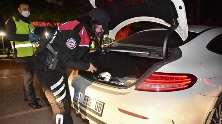 the car was parked at the officer s home in nusaybin photo anadolu agency