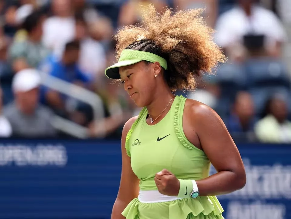 japan s naomi osaka reacts during her first round us open match against latvia s jelena ostapenko at flushing meadows new york on august 27 2024 photo reuters japan s naomi osaka reacts during her first round us open match against latvia s jelena ostapenko at flushing meadows new york on august 27 2024 photo reuters