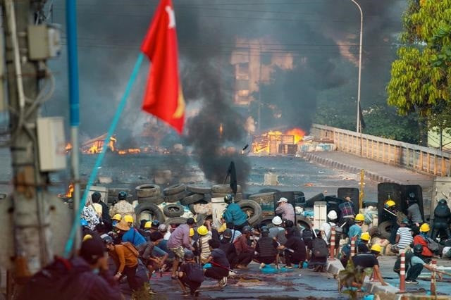 international pressure on myanmar generals grows as protesters march one killed international pressure on myanmar generals grows as protesters march one killed