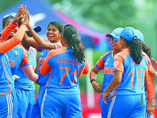 indian under 19 women s cricketers celebrate after beating sri lanka women s team on thursday to top wc group in johor photo reuters indian under 19 women s cricketers celebrate after beating sri lanka women s team on thursday to top wc group in johor photo reuters