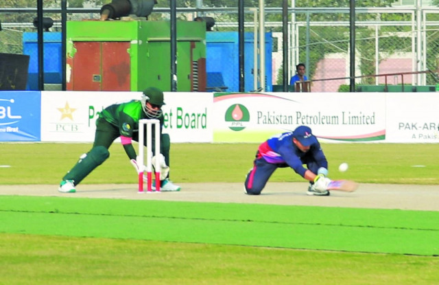 nepal batter in action against pakistan photo app nepal batter in action against pakistan photo app