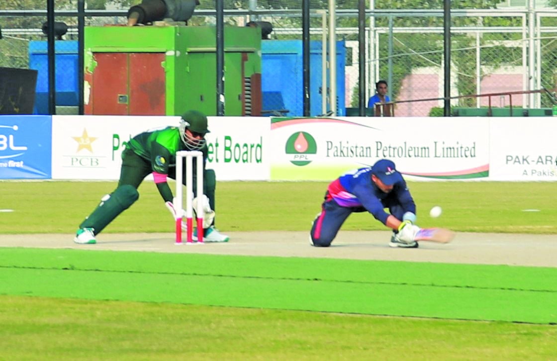 nepal batter in action against pakistan photo app