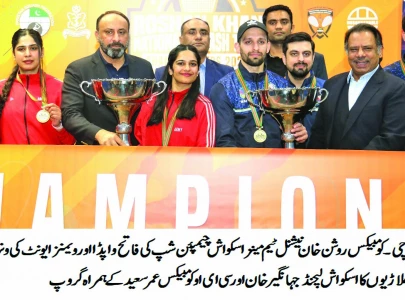 wapda army win men and women squash titles