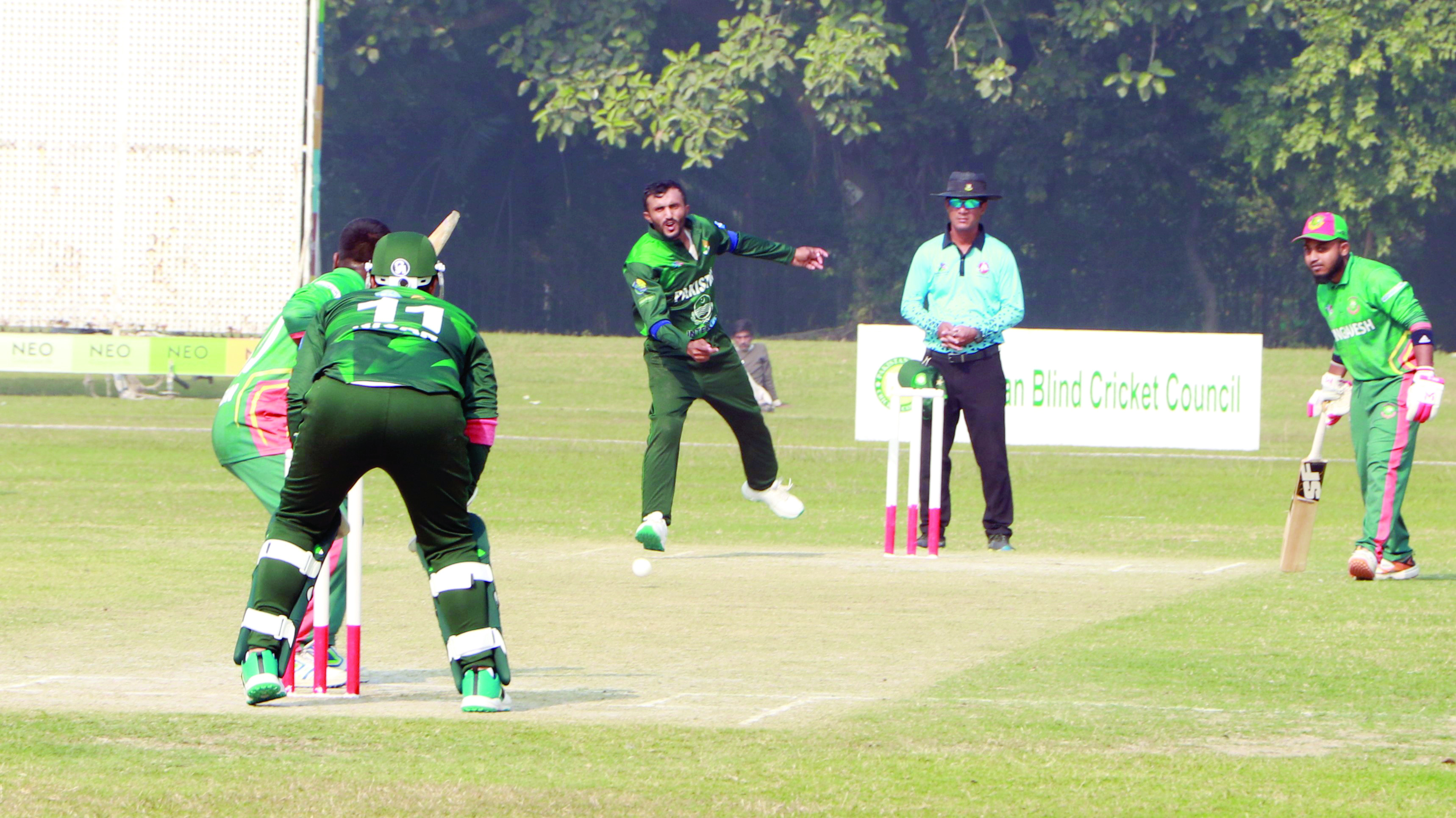 a view of the pakistan bangladesh match at the blind cricket t20 world cup in lahore on tuesday photo app