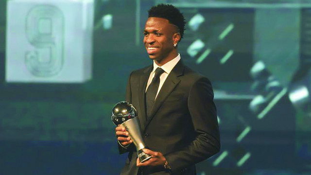 vinicius junior won the fifa best men s player award photo afp vinicius junior won the fifa best men s player award photo afp
