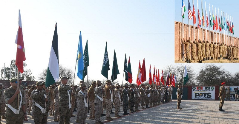 The opening ceremony of 7th International Pakistan Army Team Spirit (PATS) Exercise-2024. PHOTO: ISPR