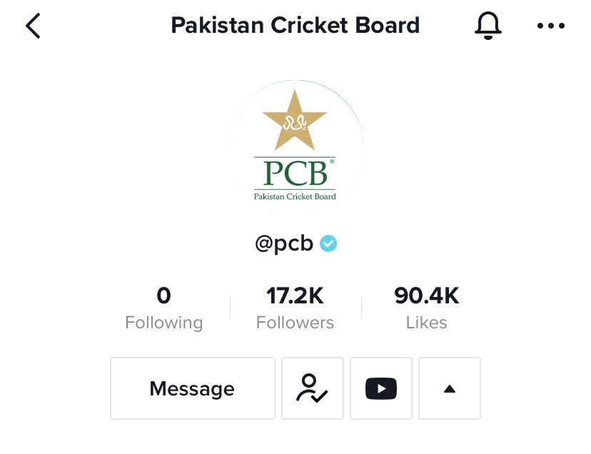 Pakistan Cricket Board joins TikTok