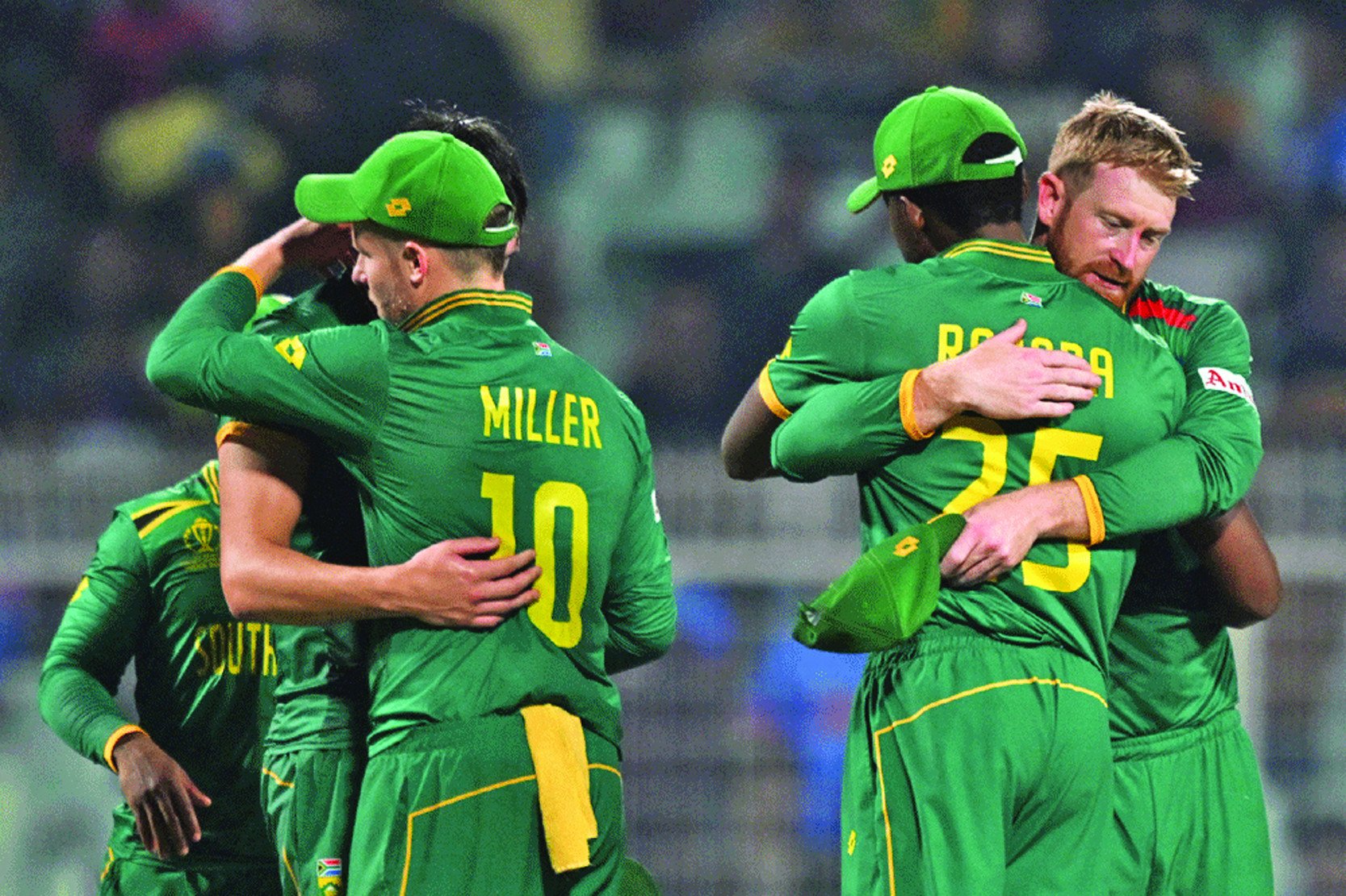 all stars kagiso rabada heinrich klaasen david miller keshav maharaj and tabraiz shamsi returned into the south africa squad photo afp file