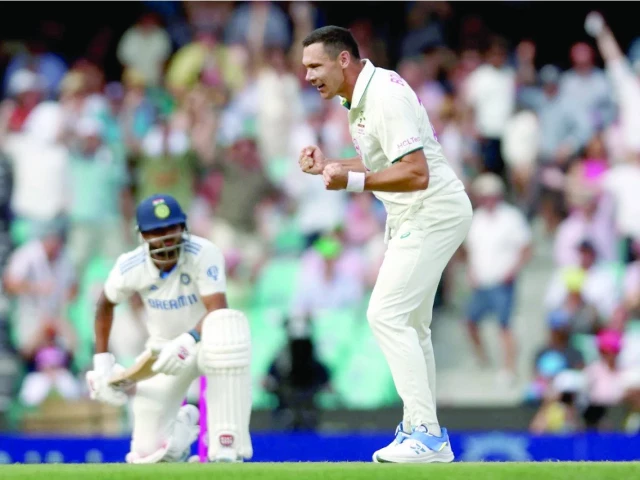 scott boland dismissed nitish kumar reddy for his second low score of the match photo afp