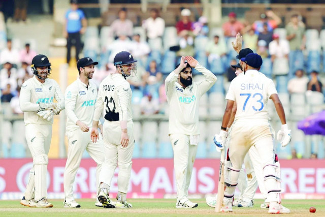ajaz triggers late india collapse ajaz triggers late india collapse