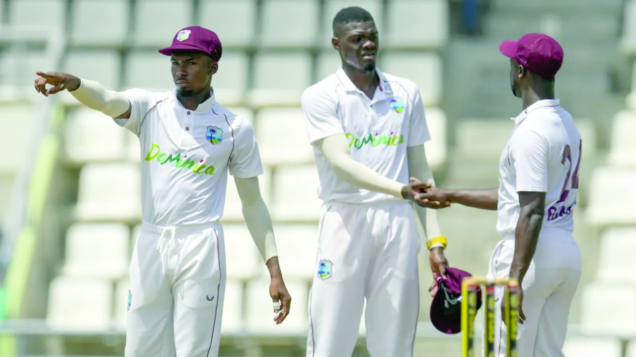 alzarri joseph removed hasan mahmud and jaker ali on the final day photo afp