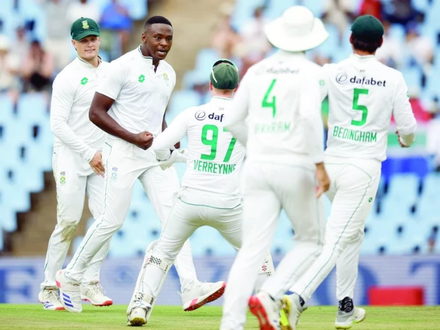 kagiso rabada ended pakistan s quick opening stand photo afp