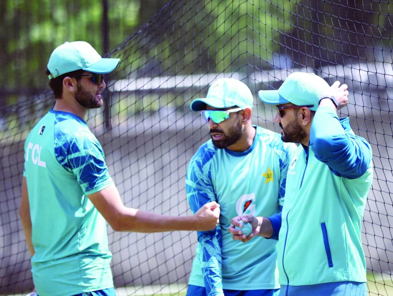 pakistan pacers shaheen shah afridi and haris rauf practise at melbourne cricket ground ahead of first odi photo pcb