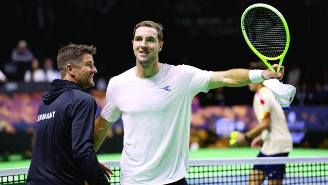 germany s jan lennard struff sent his team into the davis cup semis after beating canada s denis shapovalov photo afp germany s jan lennard struff sent his team into the davis cup semis after beating canada s denis shapovalov photo afp