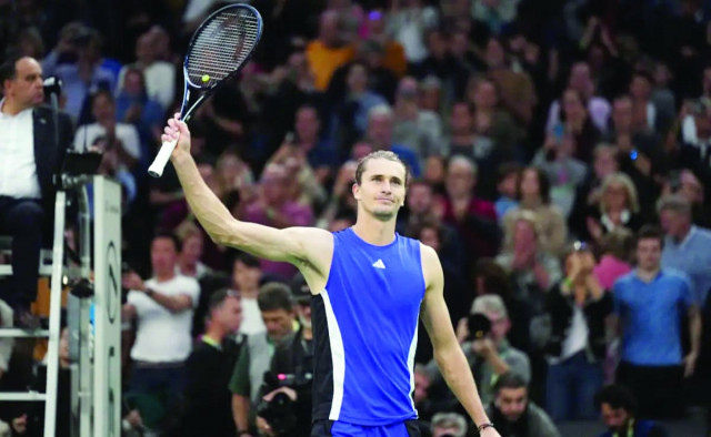 alexander zverev defeated stefanos tsitsipas in the quarter finals of the paris masters photo afp