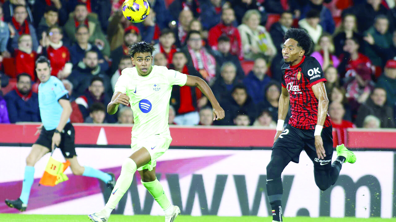 lamine yamal l returned to the starting line up as barcelona hit five at mallorca photo afp