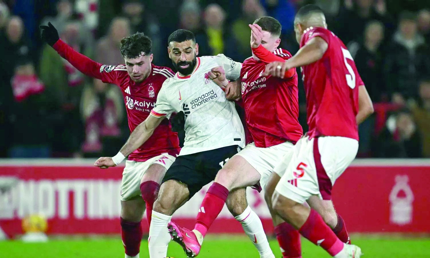 nottingham forest goalkeeper matz sels frustrated liverpool in a 1 1 draw photo afp